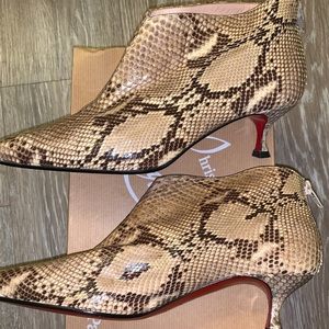 Snakeskin Kitten Heels